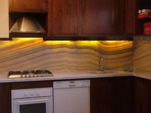 Translucent Onyx Backsplash                                